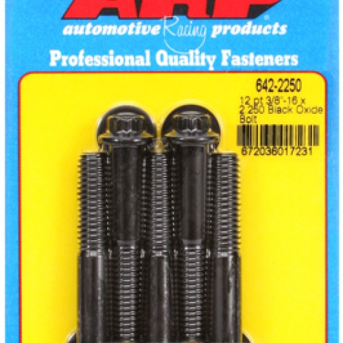 "3/8""-16 x 2.250 12pt black oxide bolts" (5pcs)