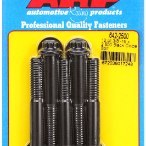 "3/8""-16 x 2.500 12pt black oxide bolts" (5pcs)