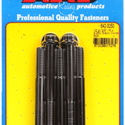 "3/8""-16 x 3.250 12pt black oxide bolts" (5pcs)