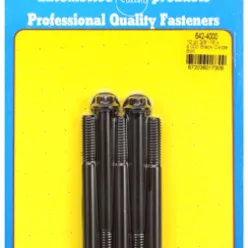   "3/8""-16 x 4.000 12pt black oxide bolts" (5pcs)