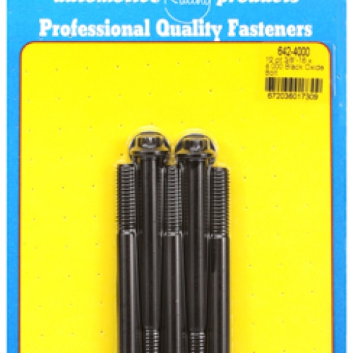 "3/8""-16 x 4.000 12pt black oxide bolts" (5pcs)
