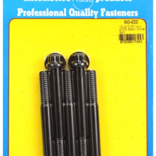 "7/16""-14 x 4.000 12pt black oxide bolts" (5pcs)