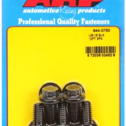   "3/8""-16 x 0.750 12pt 7/16 wrenching black oxide bolts"5pcs