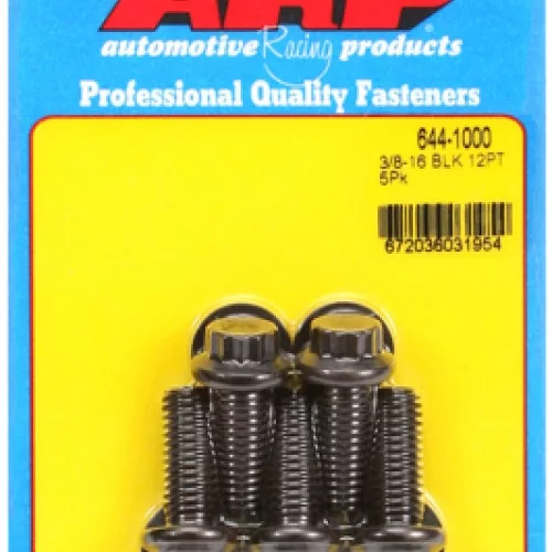 "3/8""-16 x 1.000 12pt 7/16 wrenching black oxide bolts"5pcs