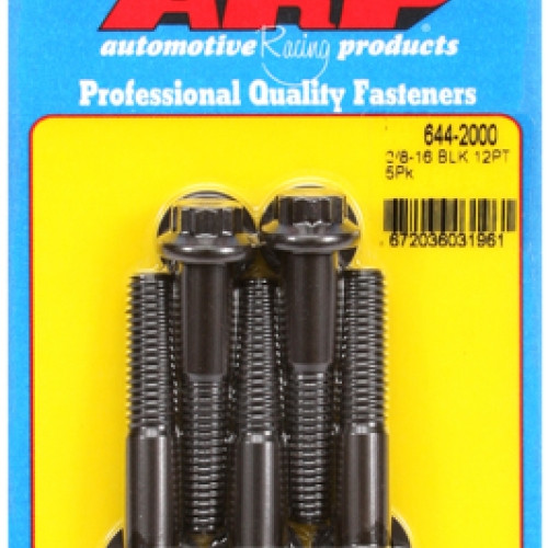 "3/8""-16 x 2.000 12pt 7/16 wrenching black oxide bolts"5pcs