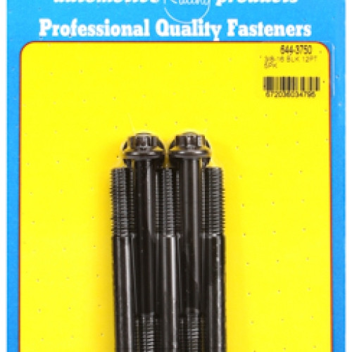 "3/8""-16 x 3.750 12pt 7/16 wrenching black oxide bolts"5pcs