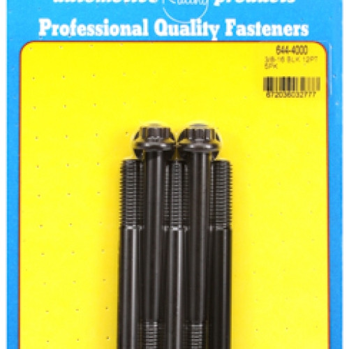 "3/8""-16 x 4.000 12pt 7/16 wrenching black oxide bolts"5pcs