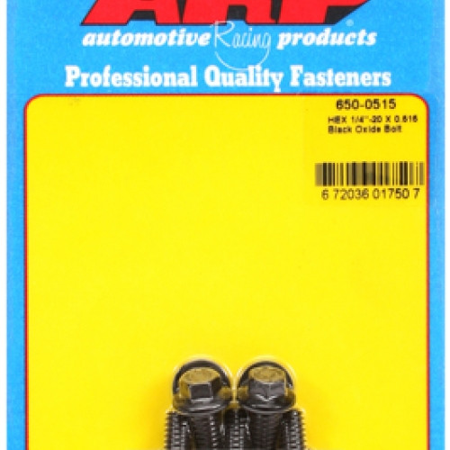 "1/4""-20 X 0.515 hex black oxide bolts" (5pcs)