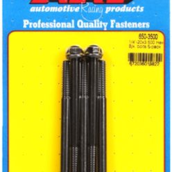   "1/4""-20 X 3.500 hex black oxide bolts" (5pcs)