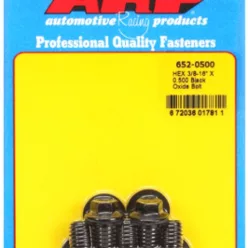  "3/8""-16 X 0.500 hex black oxide bolts" (5pcs)