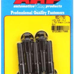   "3/8""-16 X 1.750 hex black oxide bolts" (5pcs)