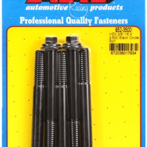 "3/8""-16 X 3.500 hex black oxide bolts" (5pcs)