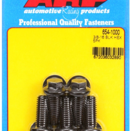 "3/8""-16 x 1.000 hex 7/16 wrenching black oxide bolts"(5pcs