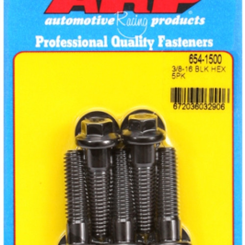 "3/8""-16 x 1.500 hex 7/16 wrenching black oxide bolts"(5pcs