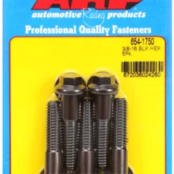   "3/8""-16 x 1.750 hex 7/16 wrenching black oxide bolts"(5pcs