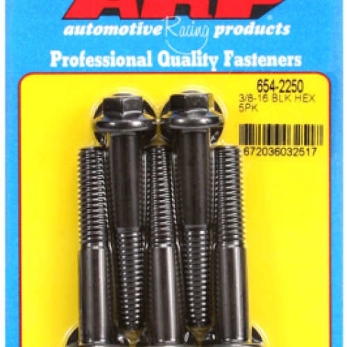 "3/8""-16 x 2.250 hex 7/16 wrenching black oxide bolts"(5pcs