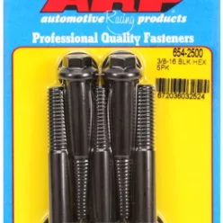   "3/8""-16 x 2.500 hex 7/16 wrenching black oxide bolts"(5pcs