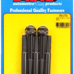   "3/8""-16 x 2.750 hex 7/16 wrenching black oxide bolts"(5pcs