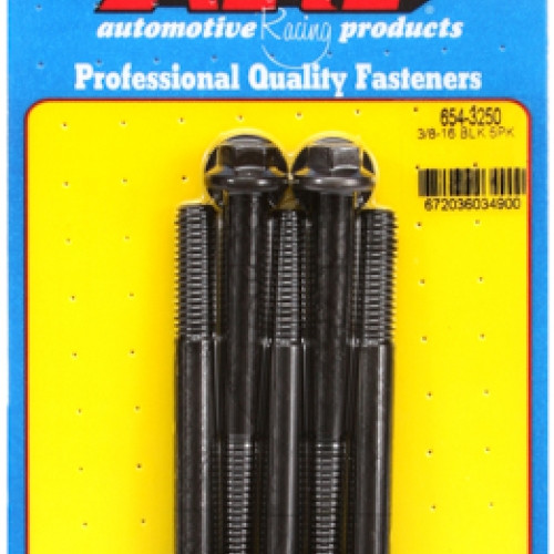 "3/8""-16 x 3.250 hex 7/16 wrenching black oxide bolts"(5pcs