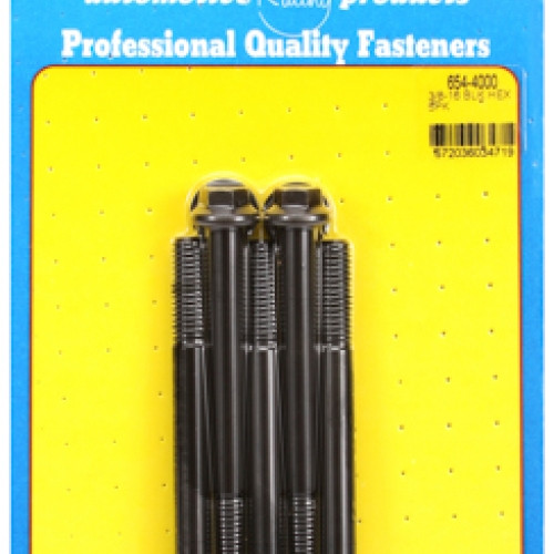 "3/8""-16 x 4.000 hex 7/16 wrenching black oxide bolts"(5pcs