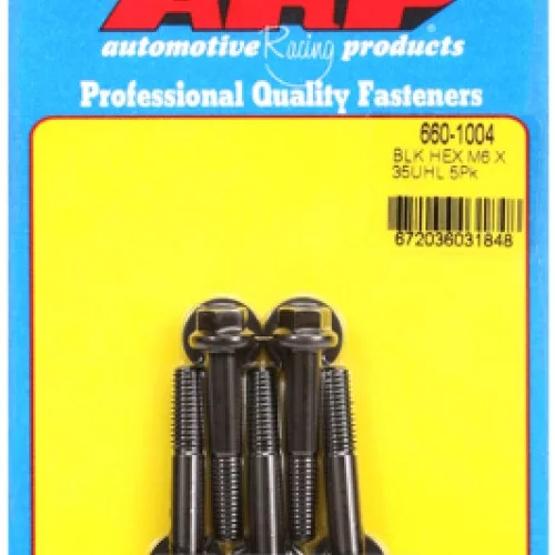 M6 x 1.00 x 35 hex black oxide bolts (5pcs)