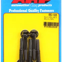 M6 x 1.00 x 40 hex black oxide bolts (5pcs)