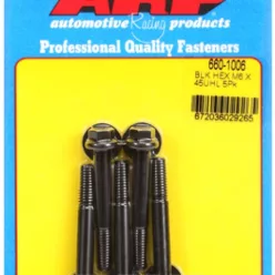M6 x 1.00 x 45 hex black oxide bolts (5pcs)