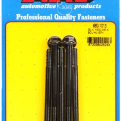 M6 x 1.00 x 80 hex black oxide bolts (5pcs)