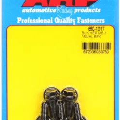 M6 x 1.00 x 16 hex black oxide bolts (5pcs)