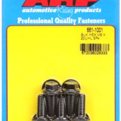 M8 x 1.25 x 20 hex black oxide bolts (5pcs)