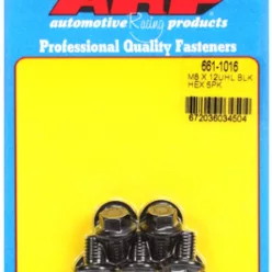 M8 x 1.25 x 12  hex black oxide bolts (5pcs)