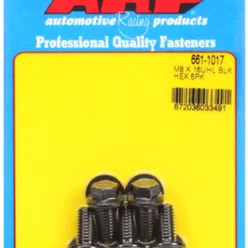 M8 x 1.25 x 16 hex black oxide bolts (5pcs)