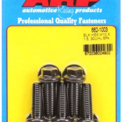 M10 x 1.50 x 30 hex black oxide bolts (5pcs)