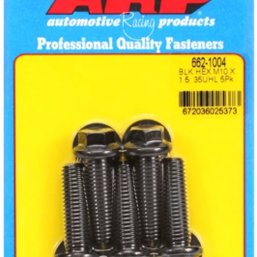 M10 x 1.50 x 35 hex black oxide bolts (5pcs)