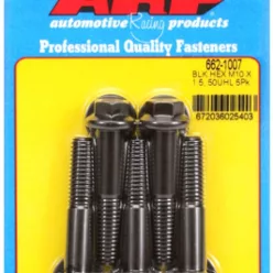 M10 x 1.50 x 50 hex black oxide bolts (5pcs)