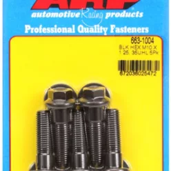 M10 x 1.25 x 35 hex black oxide bolts (5pcs)