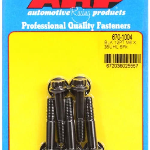 M6 x 1.00 x 35 12pt black oxide bolts (5pcs)