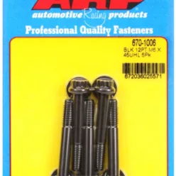 M6 x 1.00 x 45 12pt black oxide bolts (5pcs)