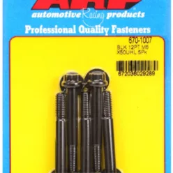 M6 x 1.00 x 50 12pt black oxide bolts (5pcs)