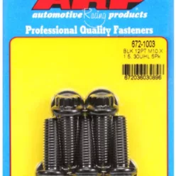 M10 x 1.50 x 30 12pt black oxide bolts (5pcs)