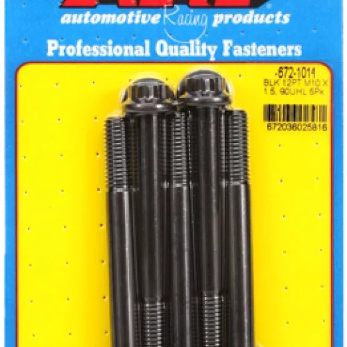 M10 x 1.50 x 90  12pt black oxide bolts (5pcs)