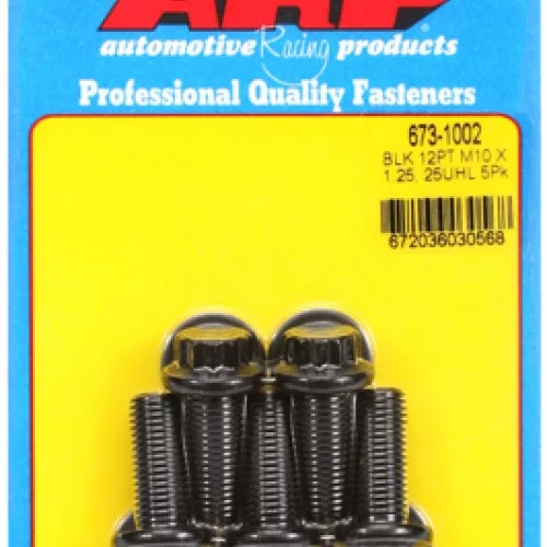 M10 x 1.25 x 25 12pt black oxide bolts (5pcs)