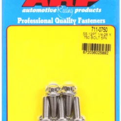 "1/4""-28 x .750 12pt SS bolts" (5pcs)