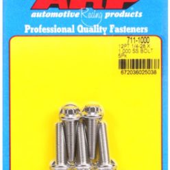 "1/4""-28 x 1.000 12pt SS bolts" (5pcs)