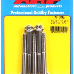 "1/4""-28 x 2.250 12pt SS bolts" (5pcs)