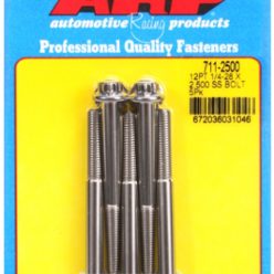 "1/4""-28 x 2.500 12pt SS bolts" (5pcs)