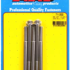 "1/4""-28 x 3.500 12pt SS bolts" (5pcs)