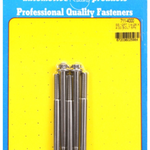 "1/4""-28 x 4.000 12pt SS bolts" (5pcs)