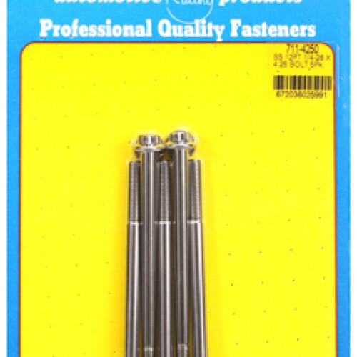 "1/4""-28 x 4.250 12pt SS bolts" (5pcs)