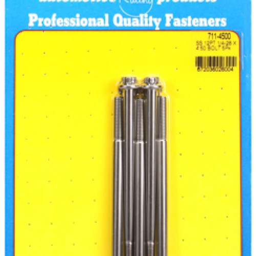 "1/4""-28 x 4.500 12pt SS bolts" (5pcs)